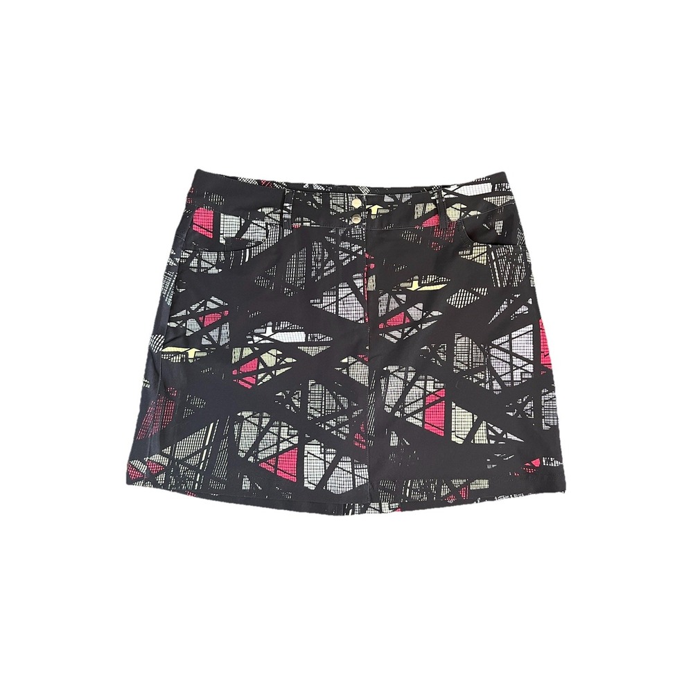 Slazenger Golf Women Skirt Shorts Size 8 Black zip Athleisure Tennis Pickleball
